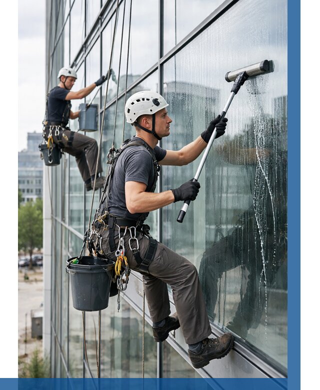 Мойка витражей альпинистами в Алейске от 722 р. под ключ|ВЫСОТНИК-Лук