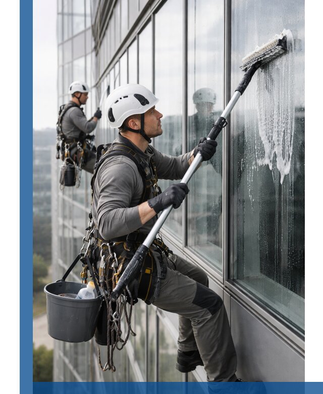 Высотная мойка сплошного остекления с выездом в Алейске