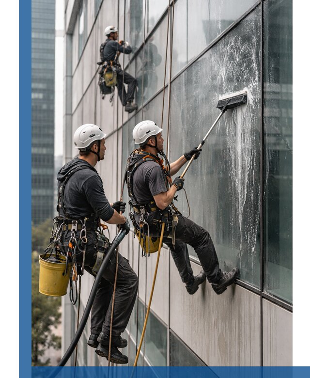 Профессиональная высотная мойка фасадов зданий в Алейске