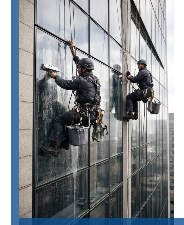 Профессиональная мойка стеклянных фасадов зданий в Алейске