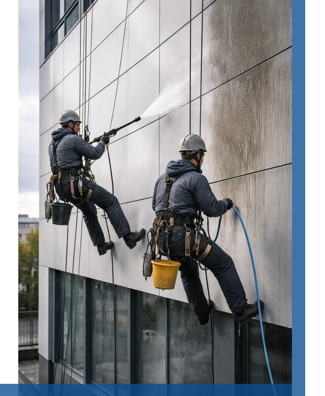 Мойка фасада из композита в Алейске по цене от 309 р. | ВЫСОТНИК-Лук