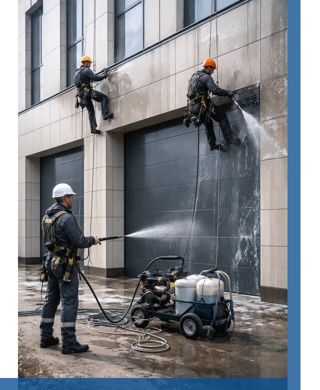 Послестроительная мойка фасада в Алейске от 309 р. | ВЫСОТНИК-Лук