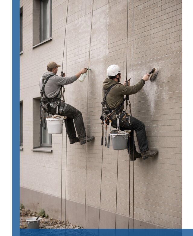 Удаление высолов с фасада зданий в Алейске без повреждений и следов
