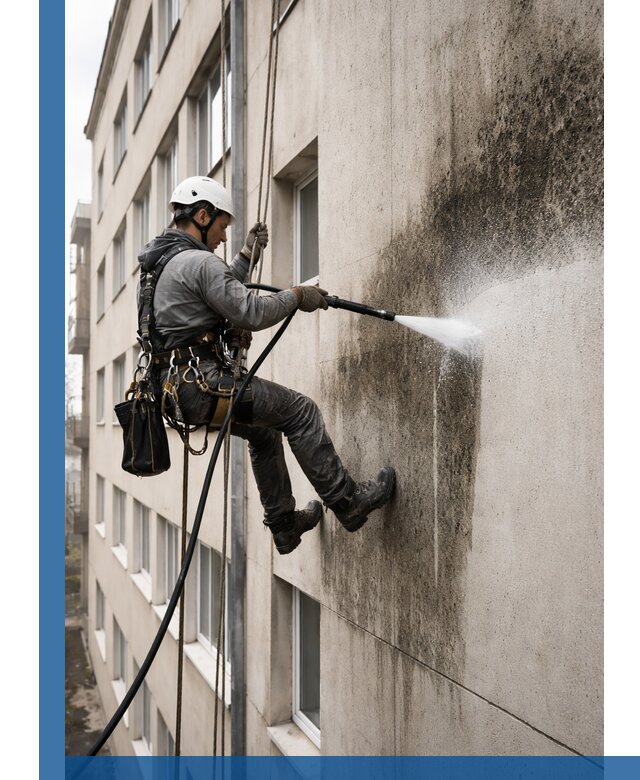 Профессиональная очистка фасадов от плесени в Алейске