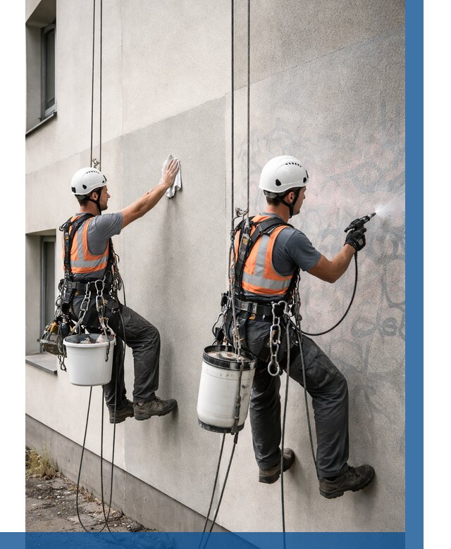 Антиграффити покрытие фасада в Алейске от 619 р. | ВЫСОТНИК-Лук