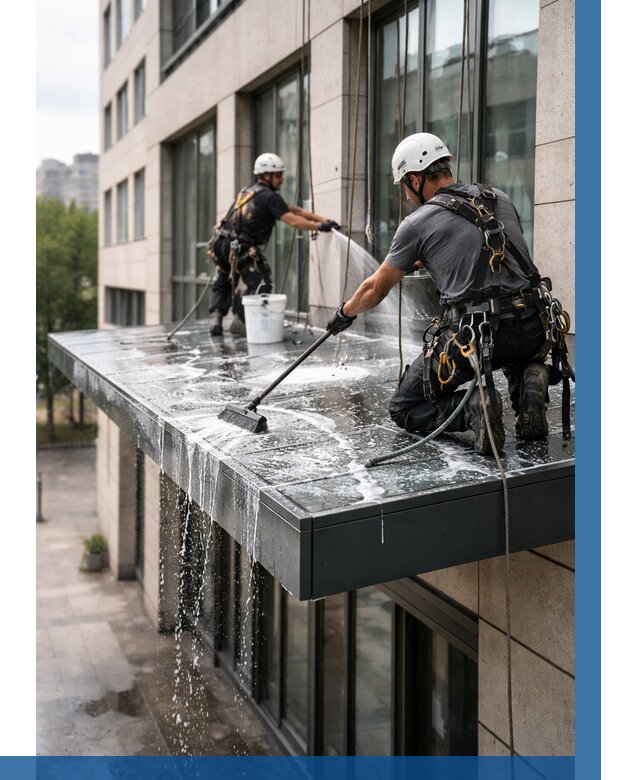 Мойка козырьков и навесов в Алейске от 3609 р. | ВЫСОТНИК-Лук