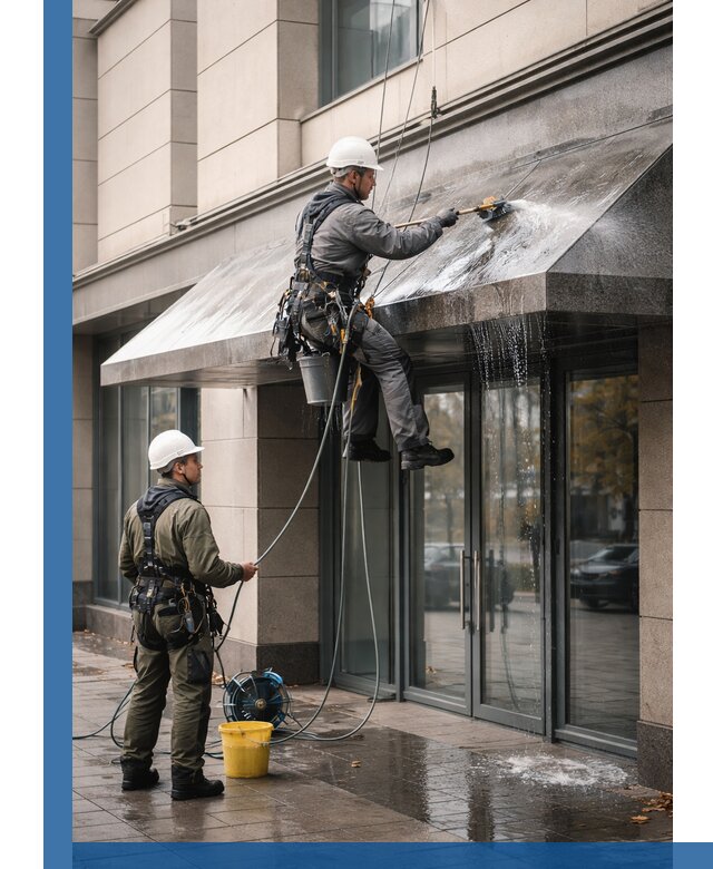 Профессиональная мойка козырьков и навесов в Алейске