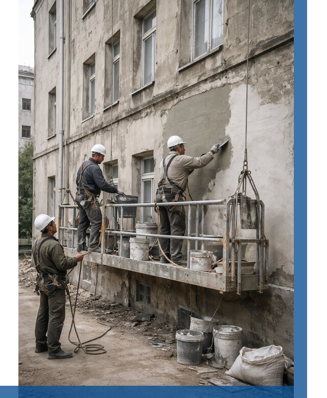 Капитальный ремонт фасада в Алейске от 4331 р. | ВЫСОТНИК-Лук