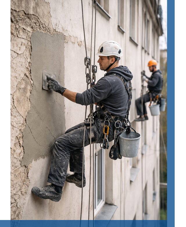 Восстановление штукатурки фасада в Алейске от 1237 р. | ВЫСОТНИК-Лук