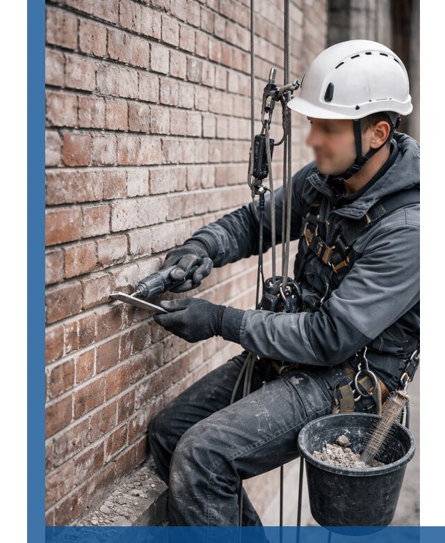 Расшивка кирпичных швов фасадов и стен, ремонт в Алейске