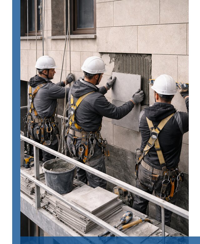 Ремонт облицовки фасада плиткой в Алейске с гарантией