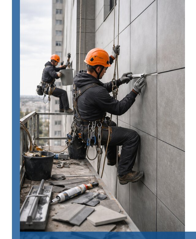 Профессиональный ремонт фасада из керамогранита в Алейске