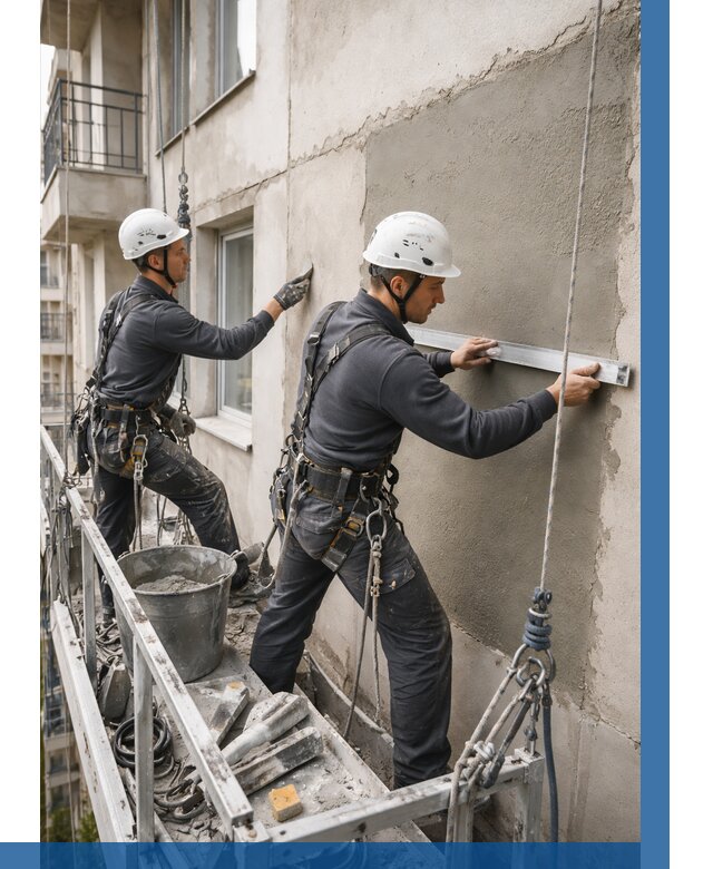 Штукатурка фасада на высоте в Алейске от 928 р. | ВЫСОТНИК-Лук