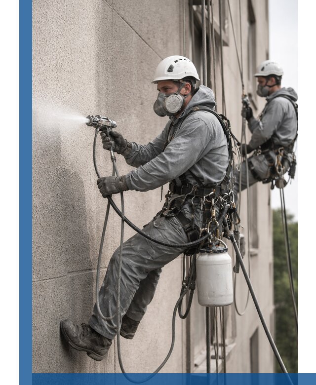 Безвоздушная покраска фасадов зданий в Алейске профессионально