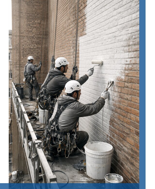 Покраска кирпичного фасада в Алейске от 361 р. | ВЫСОТНИК-Лук