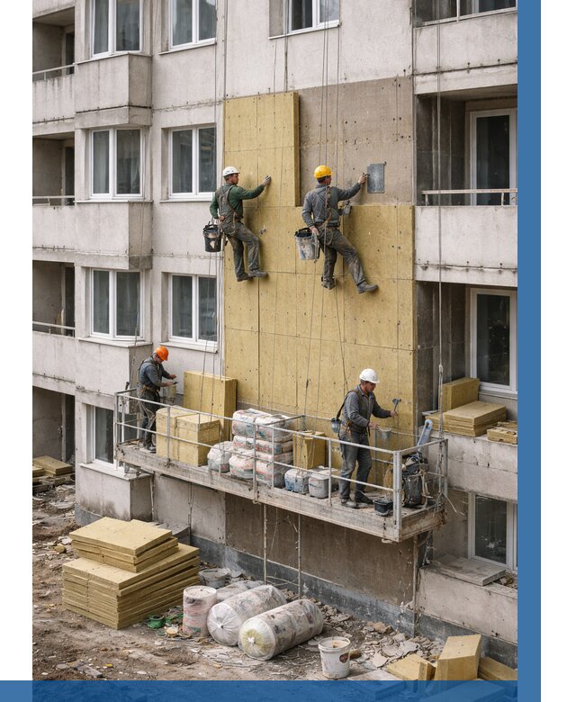 Утепление фасада минватой в Алейске от 1547 р. | ВЫСОТНИК-Лук