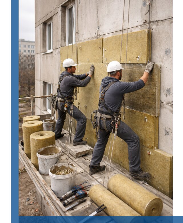 Утепление фасада минватой в Алейске под ключ с гарантией