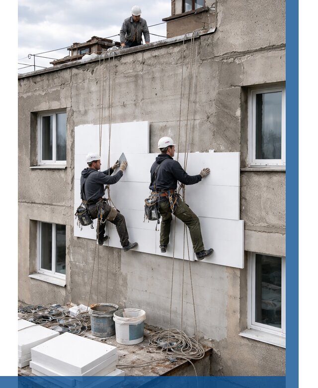 Утепление фасада пенополистиролом в Алейске от 1856 р. | ВЫСОТНИК-Лук