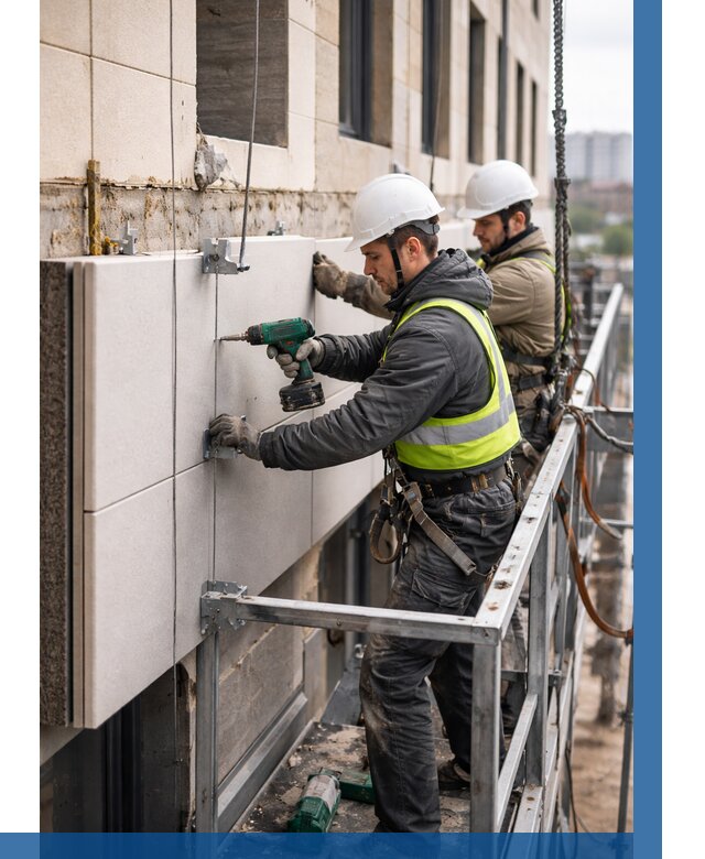 Монтаж фасадных термопанелей в Алейске от 1547 р. | ВЫСОТНИК-Лук