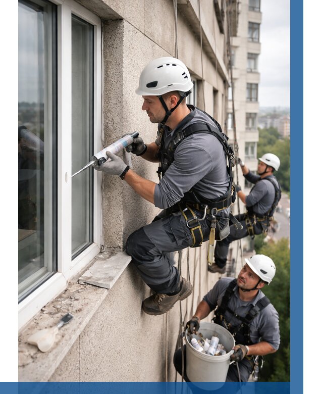 Герметизация оконных швов снаружи в Алейске от 1547 р. | ВЫСОТНИК-Лук