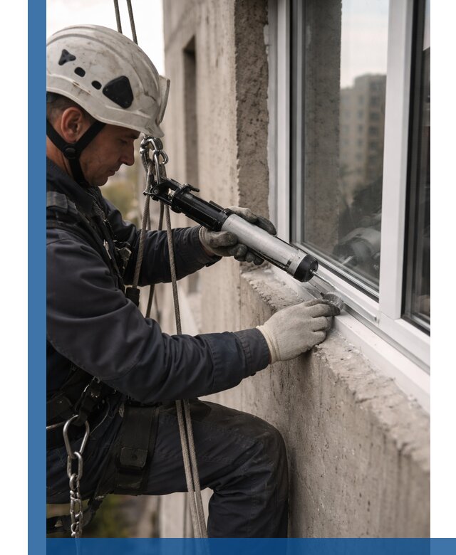 Герметизация оконных швов снаружи в Алейске профессионально