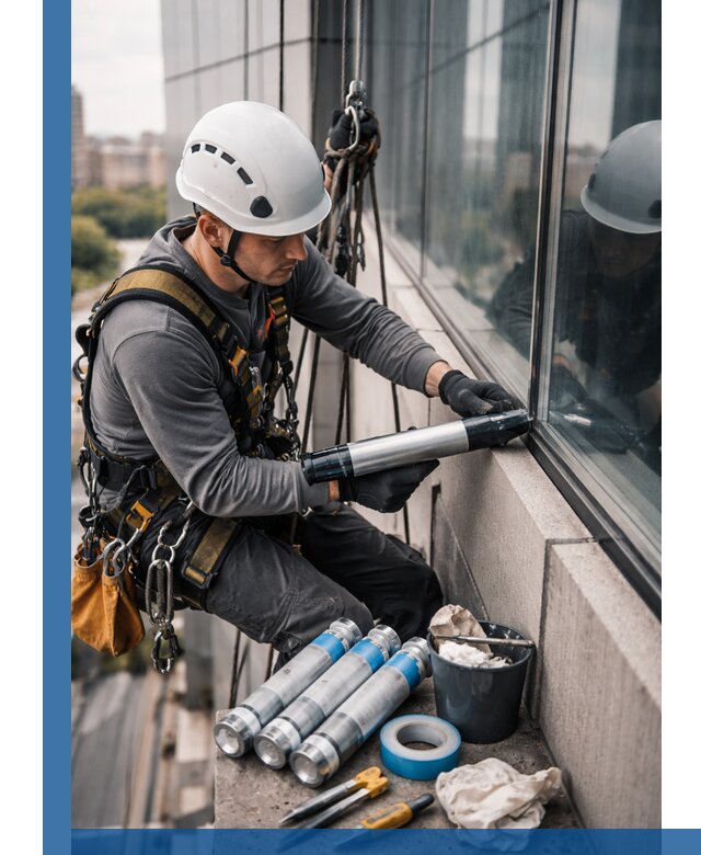 Герметизация стыков витража в Алейске для герметичных фасадов