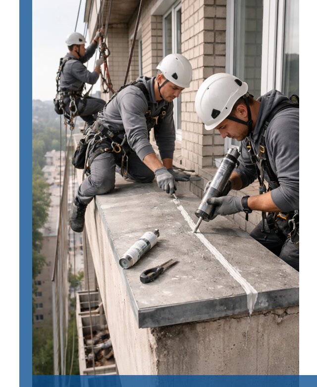 Герметизация балконного козырька в Алейске профессионально