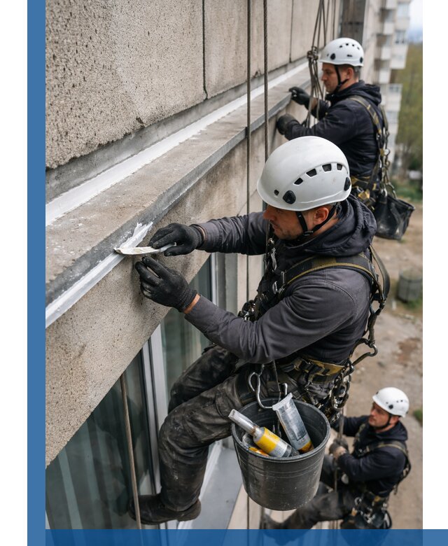 Герметизация примыкания балкона в Алейске под ключ с гарантией