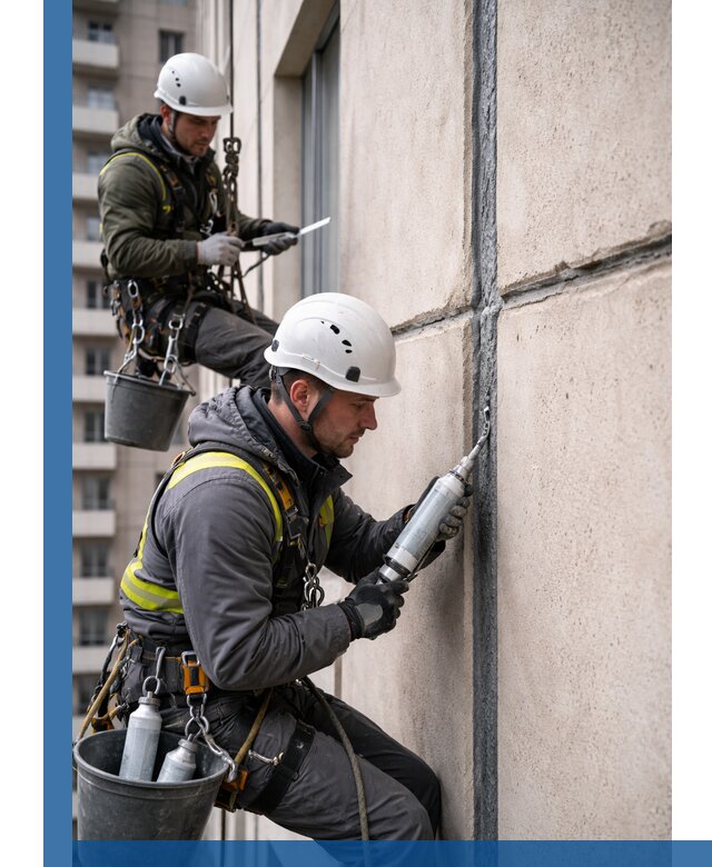 Герметизация деформационных швов фасада в Алейске качественно