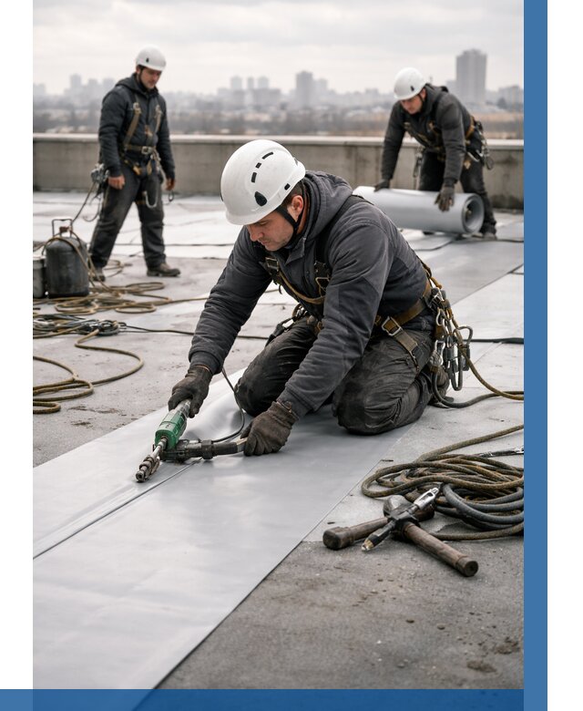 Ремонт мембранной кровли в Алейске от 1856 р./м2 | ВЫСОТНИК-Лук