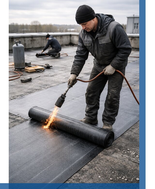 Ремонт наплавляемой кровли в Алейске от 722 р. | ВЫСОТНИК-Лук