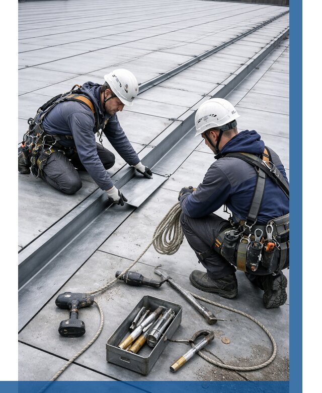 Ремонт фальцевой кровли в Алейске от 722 р. | ВЫСОТНИК-Лук