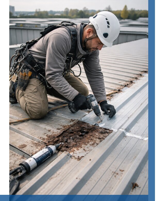 Ремонт профнастила на кровле в Алейске от 722 р. | ВЫСОТНИК-Лук