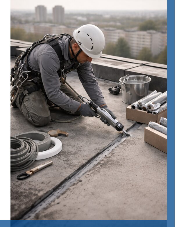 Герметизация швов кровли в Алейске от 464 р./м2 | ВЫСОТНИК-Лук