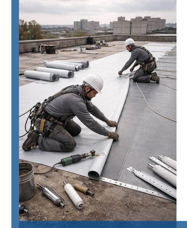 Монтаж мембранной кровли в Алейске для промышленных зданий