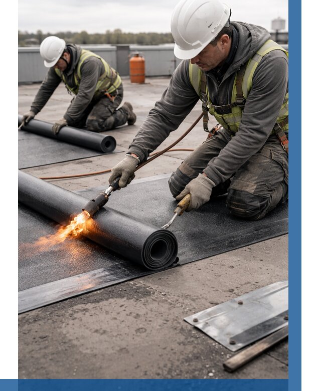 Монтаж наплавляемой кровли в Алейске от 876 р. — ВЫСОТНИК-Лук