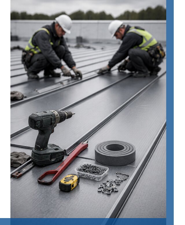 Монтаж фальцевой кровли в Алейске от 1856 р. | ВЫСОТНИК-Лук