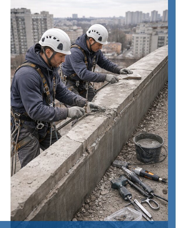 Ремонт парапета на кровле в Алейске от 1547 р. | ВЫСОТНИК-Лук