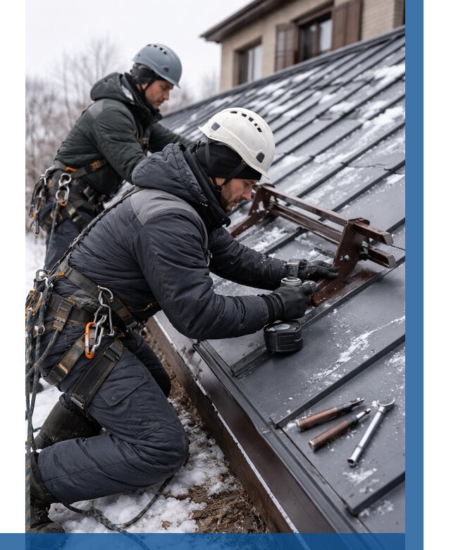 Монтаж снегозадержателей в Алейске от 464 р. | ВЫСОТНИК-Лук