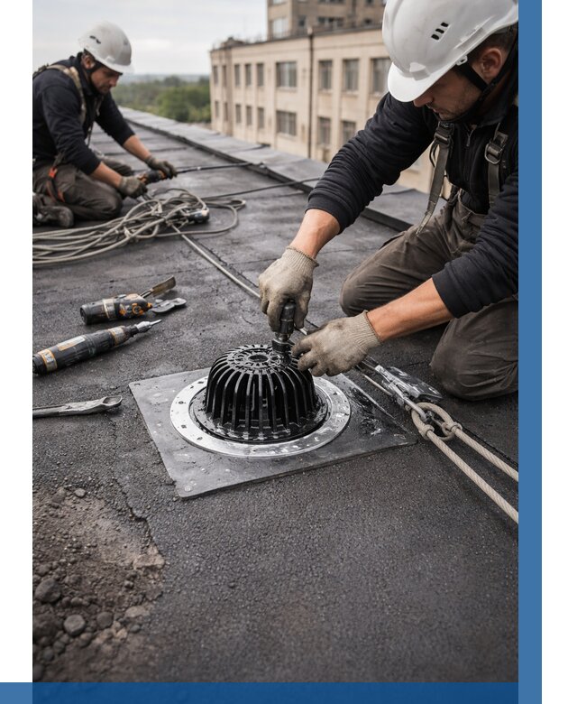 Установка водосточных воронок в Алейске цена от 3609 р. | ВЫСОТНИК-Лук