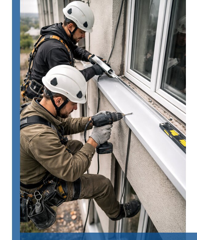 Профессиональный монтаж оконных отливов и отведения воды в Алейске