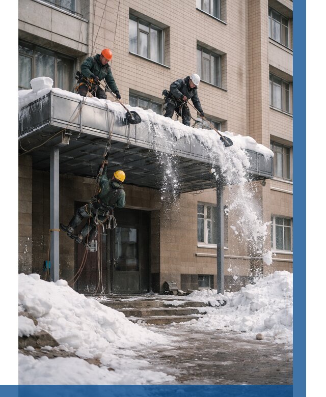 Очистка козырьков от снега в Алейске от 3609 р. | ВЫСОТНИК-Лук