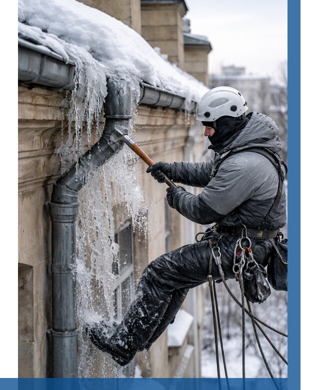 Очистка водостоков от льда в Алейске от 3609 р. | ВЫСОТНИК-Лук