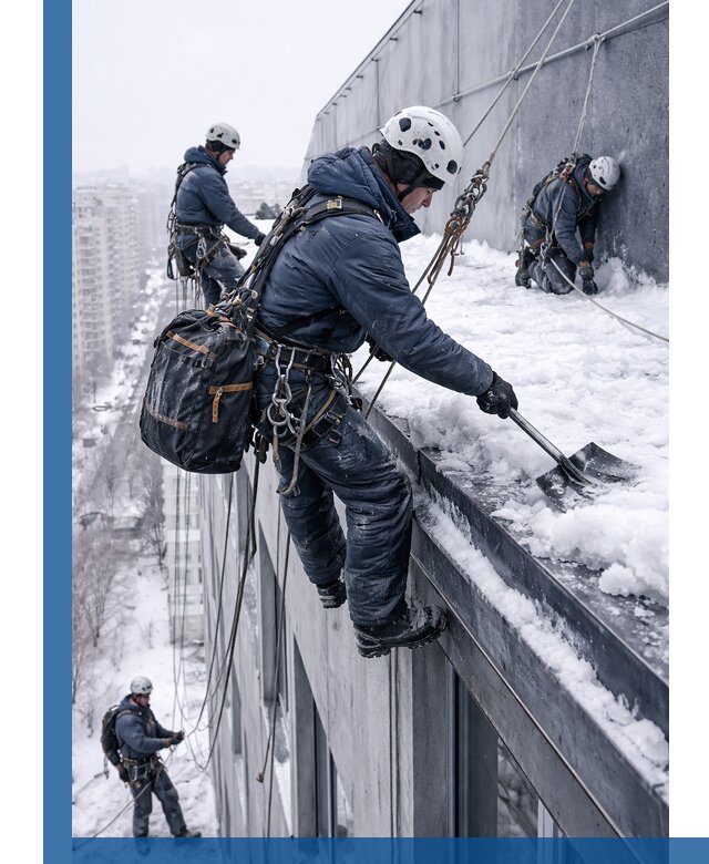 Абонентское обслуживание кровли зимой в Алейске регулярный уход