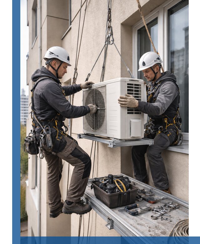 Перенос внешнего блока кондиционера в Алейске с монтажом и крепежом