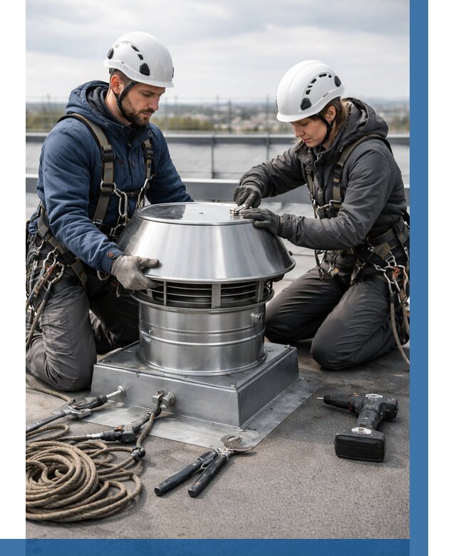 Установка дефлекторов на кровле в Алейске от 4640 р. | ВЫСОТНИК-Лук