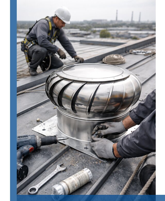 Установка дефлекторов на кровле в Алейске профессионально