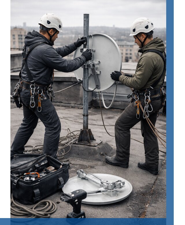 Демонтаж антенн на крыше в Алейске от 4640 р. | ВЫСОТНИК-Лук