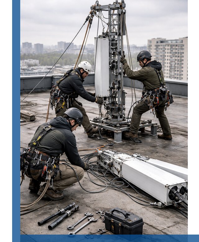 Демонтаж антенн на крыше зданий в Алейске с гарантией