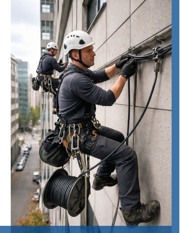 Прокладка кабеля по фасаду в Алейске от 361 р. | ВЫСОТНИК-Лук